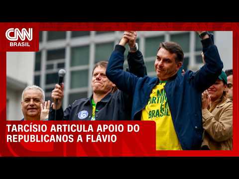 Tarcísio reúne Flávio e Marcos Pereira e encaminha apoio do Republicanos | CNN PRIME TIME