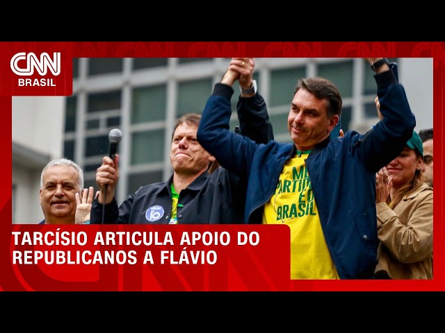 Tarcísio reúne Flávio e Marcos Pereira e encaminha apoio do Republicanos | CNN PRIME TIME