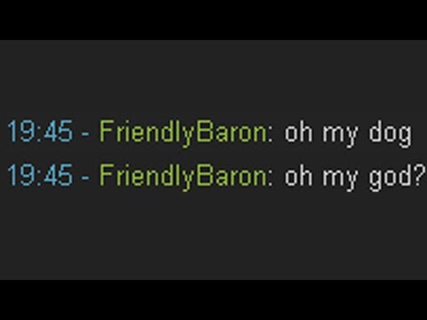 Baron has a panic attack and immediately stuffs it