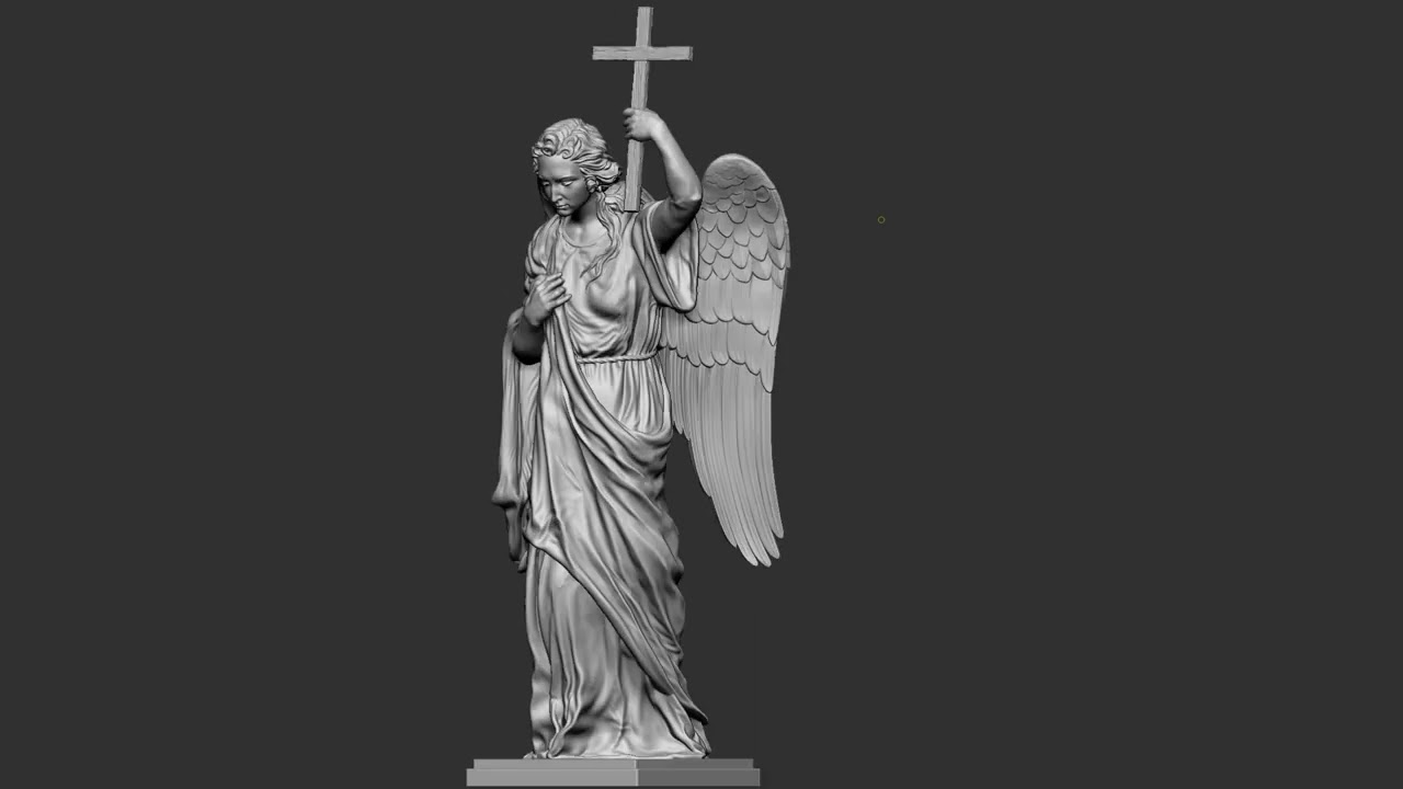 Angel statue 01 3D Print Model