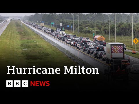 颶風米爾頓發出警告，佛羅里達州數百萬人撤離 | BBC 新聞 (Hurricane Milton warning sees millions in Florida evacuate | BBC News)