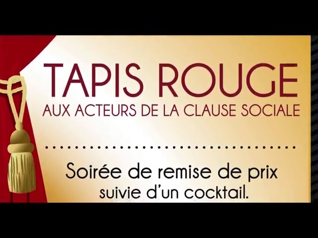 2nde édition tapis touge aux acteurs de la clause sociale