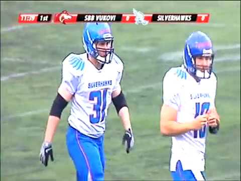 CEFL 2012: SBB Vukovi Beograd vs. Ljubljana Silverhawks 28-25 PART 1