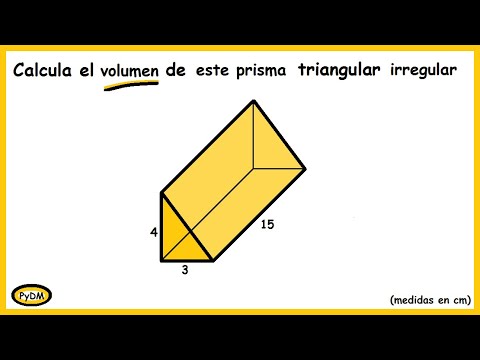 Volumen de un prisma triangular