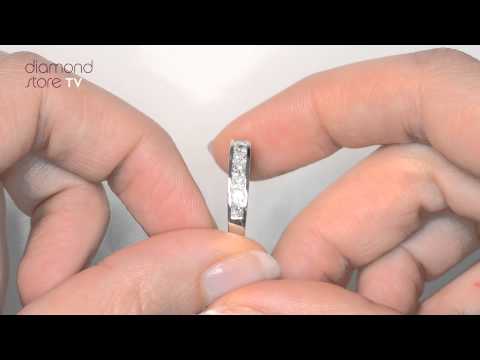 E3779 - Half Eternity Ring 0.70CT Diamond 9K White Gold