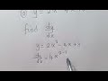 Derivative Dy Dx Calculus Problem