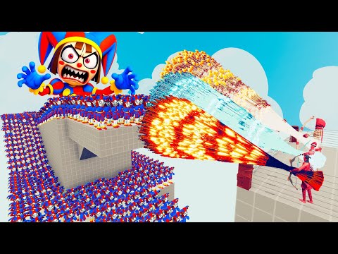 100x POMNI + 2x GIANT vs 3x EVERY GOD - Totally Accurate Battle Simulator TABS