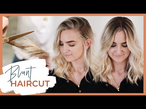 Blunt Haircut Tutorial with Face Framing Layers Medium...