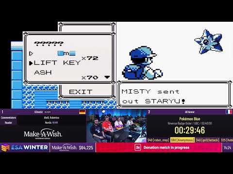 [RU] Pokémon Blue [Reverse Badge Order] от @AEtienne vs. @G3neziz - #ESAWinter2024 Part 2