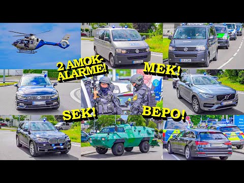 [AMOK-ALARM & BEDROHUNSLAGE MIT WAFFE] - SEK + MEK Bayern & Baden-Württemberg auf Einsatzfahrt -