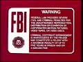 Red FBI Warnings 1986 1987 1989 1991