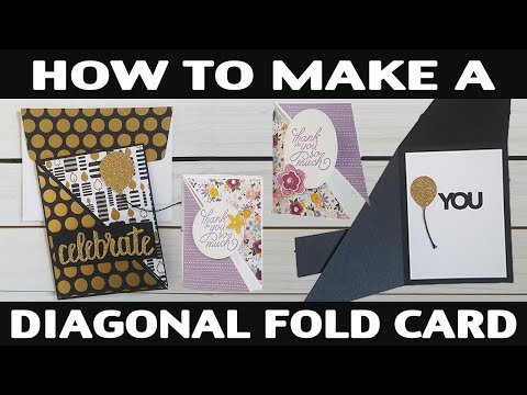 Stamping Jill - How To Make A Diagonal Fold Card