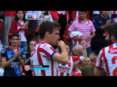 Gol de Riaño. Unión 1 - Temperley 0. Fecha 25. Primera División 2015. FPT.