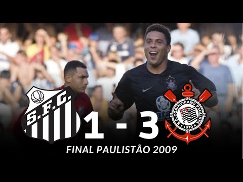 Santos 1 x 3 Corinthians (Ronaldo x Neymar) - Final Paulistão 2009 Gols HD