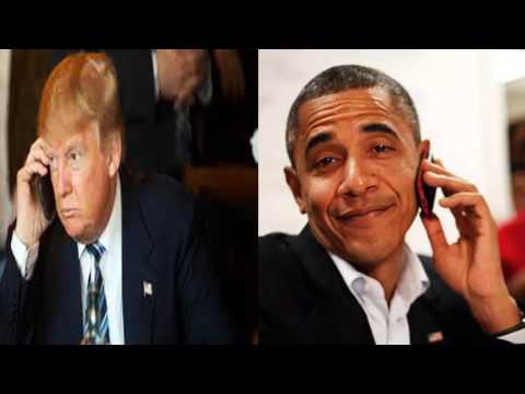 Obama and Trump engaged in a phony funny phone call