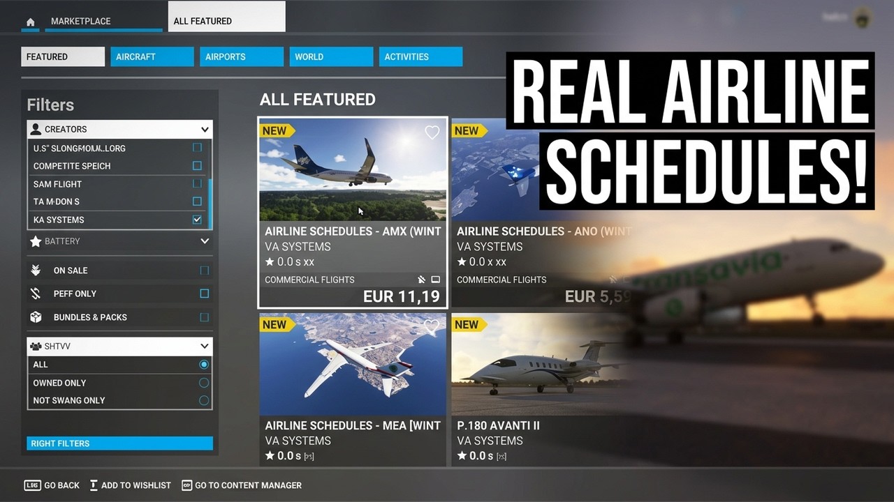 MSFS 2020 Marketplace Update (April 4th 2026) – NEW Real-World Airport & Airline Schedules!