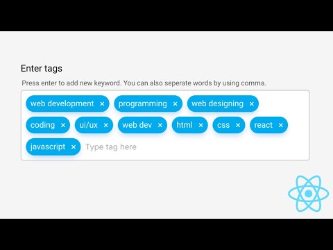 Create Tags Input Box Using React Html Css Javascript