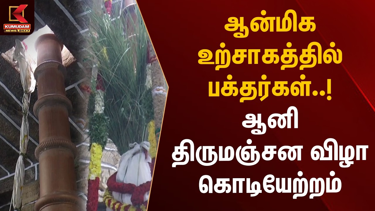 ஆன்மிக உற்சாகத்தில் பக்தர்கள்..! ஆனி திருமஞ்சன விழா கொடியேற்றம் | Nellai Temple | Kumudam News