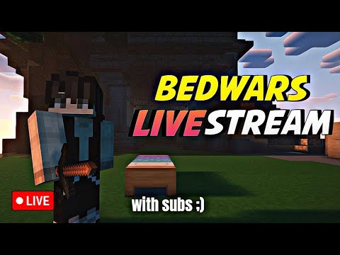 Epic Minecraft Bedwars challenge live with subs! #clickbait