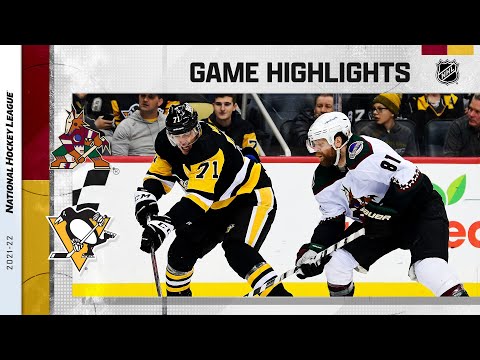 Coyotes @ Penguins 1/25/22 | NHL Highlights