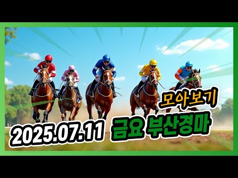 2025년 7월 11일 금요 부산주경마 전체경주 모아보기