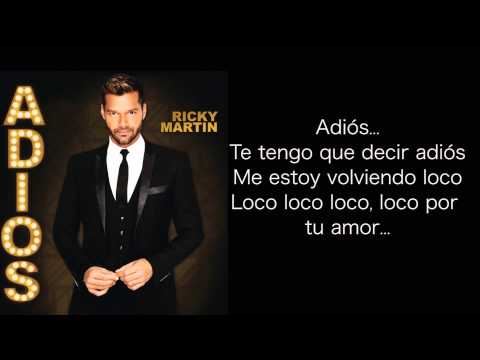 Ricky Martin - Adiós (Letra en Español)