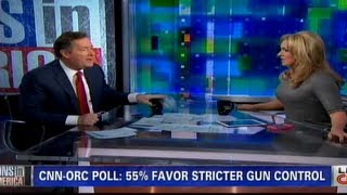 Piers Morgan gets angry after losing Gun Control debate and throws his notes towards his guest !