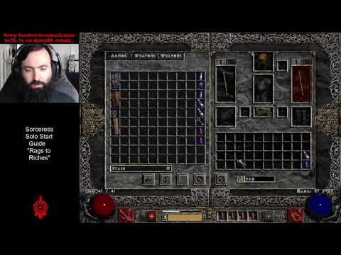 D2R Prep Guide #3 - Rags to Riches - Solo Players 1 Sorceress Start Guided Playthrough