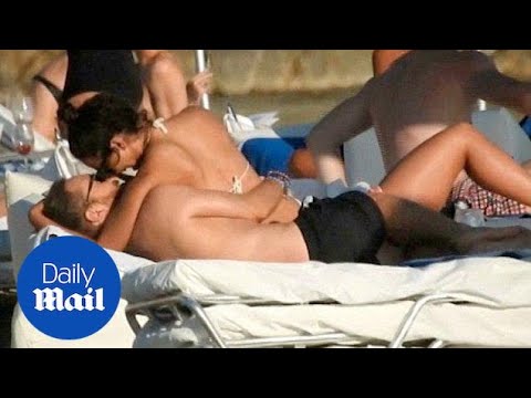 David Guetta & girlfriend Jessica Ledon frisky in Ibiza - 2016 - Daily Mail