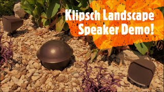 Klipsch Landscape Speaker Demo! PRO-650T-LS Speakers, PRO-10SW-LS Subwoofer, and KDA-1000 Amplifier!