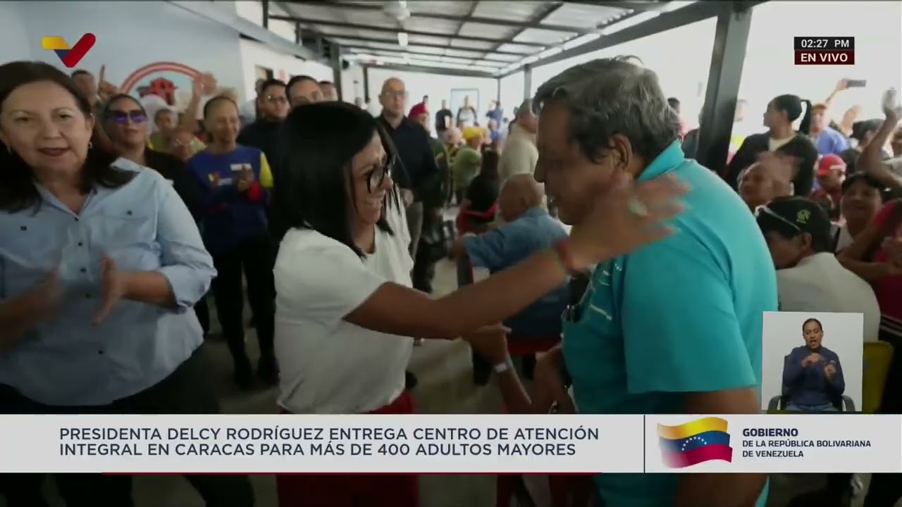 Delcy Rodríguez inaugura centro de atención integral para adultos mayores en La Vega, 1 octubre 2026