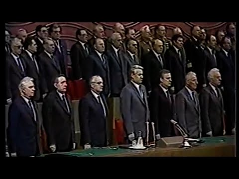 Soviet Union Congress With Yeltsin 1987 CPSU - Soviet Anthem Гимн СССР on Lenin's Birthday 22 April