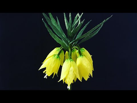 Bella’s Craff/How to make Crown Imperial flower by crepe paper/Hướng dẫn làm hoa vương miện hoàng đế