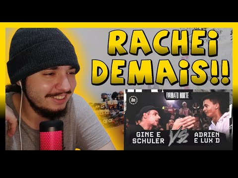 (PASSARAM DE TODOS OS LIMITES😱😂) GINE E SCHULER X ADRIEN E LUXD - BATALHA DO COLISEU | REACT BAUEB