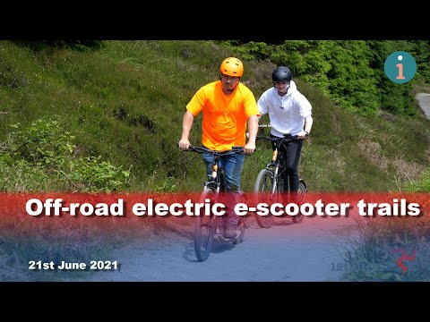Off-road electric e-scooter trails