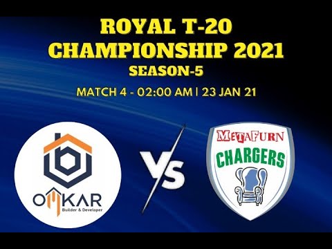 Omkar XI vs Metafurn Chargers | ROYAL T20 CHAMPIONSHIP 2021 | VELING CRICKETERS