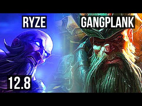 RYZE vs GANGPLANK (TOP) (DEFEAT) | 7/1/2, 1.4M mastery, Godlike, 300+ games | KR Diamond | 12.8