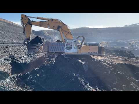 Busy Mine: Liebherr 974 Excavator Loading 4-Axle Trucks | Mining In Motion 4K - Labrianidis Mining