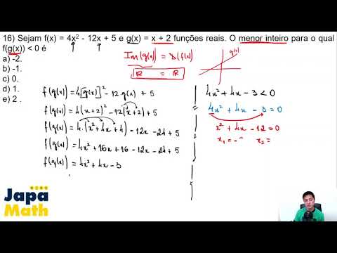 Prova Resolvida EsPCEx (2020 - 2021) - Função Composta e Inequações