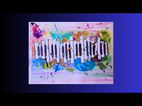 easy acrylic piano painting technique for beginners #acrylicpainting #easyart #acrylic #canvas #art