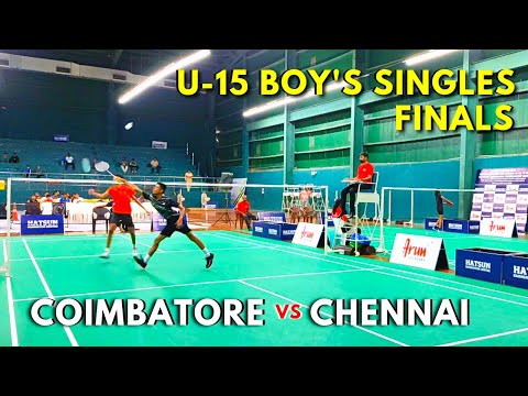 FINALS 🤩 U-15 BOY'S SINGLES | TN STATE SUB-JUNIOR BADMINTON RANKING TOURNAMENT 2023 - VIRUDHUNAGAR