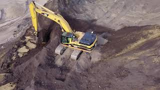 Caterpillar 345 Excavator Overburden Removal