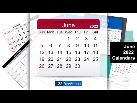 June 2022 Calendar | 123FreeVectors