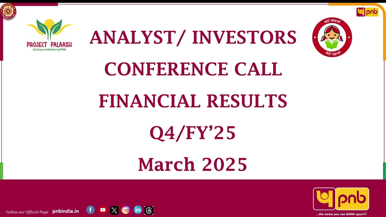 Audio/Video Recording of Earnings Call of PNB Q4 FY 2024-25