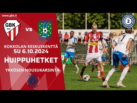 GBK - Tampere United su 6.10.2024 | Ykkösen nousukarsinnan huippuhetket