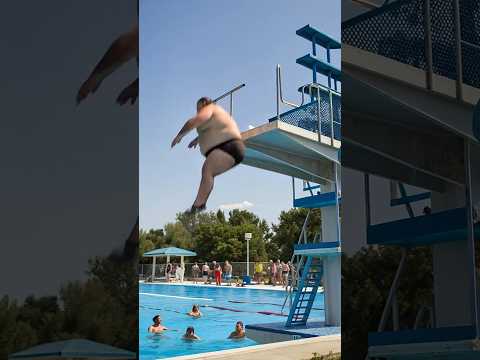 When a GIANT Jumps Into a Pool… 💥🌊