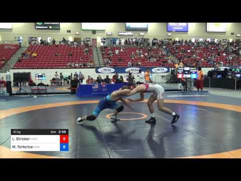 2018 Marine Corps US Open/UWW Junior Freestyle 61 Con 16 #1 - Lukus Stricker (Harv) Vs. Mikey Tort