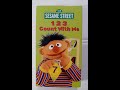 Sesame Street 123 Count With Me Full 2002 Sony Wonder VHS