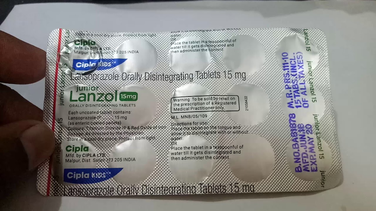 Junior Lanzol 15 MG Tablet - Uses, Dosage, Side Effects, Price