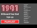 1981 Billboard Year End TOP 10　　Greatest Hits Best Oldies Songs Of 1980s